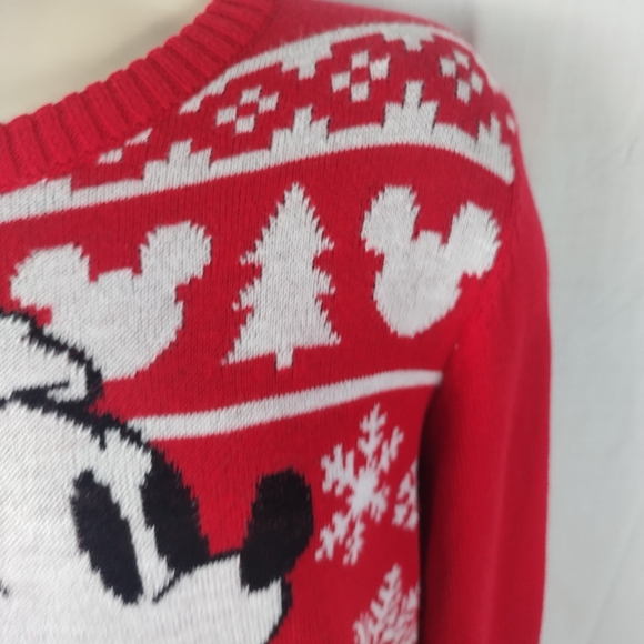 Disney Mickey Mouse Women's Size XL Santa Christmas Sweater Holiday Winter - Picture 6 of 12